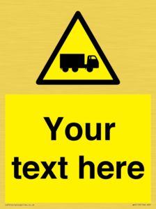 Custom Lorry Hazard Sign